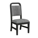 Ridgemont Dining Side Chair with Grey Fabric in Black with Grain (2 Per Carton)