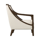 Hopkins Chair w/Brown Arm Columbia Charcoal