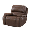 Atlantis Power Motion Recliner with Power Head Recliner in Heritage Brown