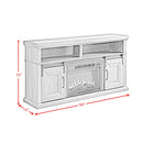 Macau Console with 23"" Fireplace Insert in Grey
