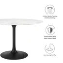 Lippa 47" Round Artificial Marble Dining Table