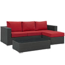 Sojourn 3 Piece Outdoor Patio Sunbrella� Sectional Set