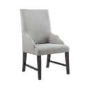 Montrose Dining Host Chair with Light Grey Fabric in Espresso (2 Per Carton)