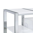 Midway 80"" TV Console with Firelight in White