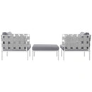 Harmony 3 Piece Outdoor Patio Aluminum Sectional Sofa Set