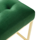 Privy Gold Stainless Steel Performance Velvet Bar Stool