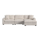 Arizona Modular Sectional Set with RHF Chaise in Steno Beige