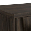 Sylvie Dresser and Mirror Set in Dark Brown