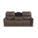 Carter Latitudes Power Reclining Sofa with Console & Power Headrests & Lumbar - 5000004704 - Michael's Discount Furniture
