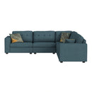 Options One Armless Chair in Palmer Plus Teal