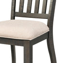 Stone Dining 6PC Set- Table, 4 Side Chairs, & Pew Bench