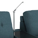 Options One 8PC Living Room Set in Palmer Plus Teal with Media Console