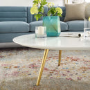 Lippa 40" Round Wood Top Coffee Table with Tripod Base