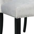 Valentino White 5PC Dining Set-Table & Four Grey Chairs