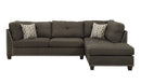 Sectional Sofa & Ottoman w/2 Pillows