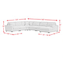 Arizona 6PC Sectional Set with RHF Chaise in Steno Black
