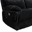 Admiral 2PC Living Room Set in Masis Black-Sofa & Loveseat
