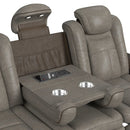Lantana Power Motion Sofa with Power Headrest, Led, DDT, reading light and PWS in Rocky Grey/Brown