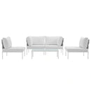 Harmony 5 Piece Outdoor Patio Aluminum Sectional Sofa Set