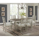 Farmington Dining Set in Medium Brown and Washed Stone