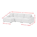 Arizona 3PC Sectional Set with LHF Chaise in Steno Black