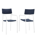 Raleigh Outdoor Patio Aluminum Armchair Set of 2