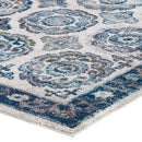 Entourage Odile Distressed Floral Moroccan Trellis 5x8 Area Rug