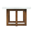Morris Coffee Table in Espresso W/White Marble Top (3A Packing)