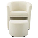 Divulge Performance Velvet Arm Chair and Ottoman Set