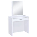 Harvey Makeup Vanity Table with Mirror and Stool - Michael's Discount Furniture