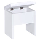 Harvey Makeup Vanity Table with Mirror and Stool - Michael's Discount Furniture