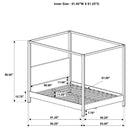 Monroe Canopy Panel Platform Bed - Michael's Discount Furniture
