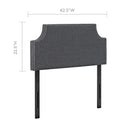 Laura Twin Upholstered Fabric Headboard