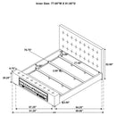 Senna Panel Bed with Bluetooth Speaker and Flame Visualizer - Michael's Discount Furniture
