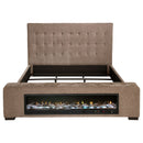 Senna Panel Bed with Bluetooth Speaker and Flame Visualizer - Michael's Discount Furniture