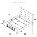 Senna Panel Bed with Bluetooth Speaker and Flame Visualizer - Michael's Discount Furniture