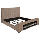 Senna Panel Bed with Bluetooth Speaker and Flame Visualizer - Michael's Discount Furniture
