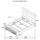 Senna Panel Bed with Bluetooth Speaker and Flame Visualizer - Michael's Discount Furniture