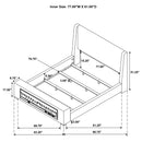 Preston Wingback Bed with Flame Visualizer and Bluetooth Speaker - Michael's Discount Furniture