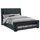 Preston Wingback Bed with Flame Visualizer and Bluetooth Speaker - Michael's Discount Furniture