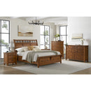 Gage Sleigh Storage Bedroom Set in Chestnut