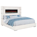 Tisdall Wingback Bed with Flame Visualizer - Michael's Discount Furniture