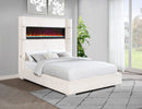 Tisdall Wingback Bed with Flame Visualizer - Michael's Discount Furniture