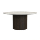 Sylvie Occasional Table Set with White Faux Marble Top and Base