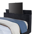 Tisdall Wingback TV Bed with Flame Visualizer - Michael's Discount Furniture