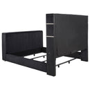 Tisdall Wingback TV Bed with Flame Visualizer - Michael's Discount Furniture