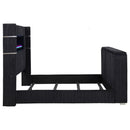 Tisdall Wingback TV Bed with Flame Visualizer - Michael's Discount Furniture