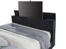 Tisdall Wingback TV Bed with Flame Visualizer - Michael's Discount Furniture