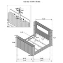 Tisdall Wingback TV Bed with Flame Visualizer - Michael's Discount Furniture