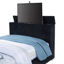 Tisdall Wingback TV Bed with Flame Visualizer - Michael's Discount Furniture